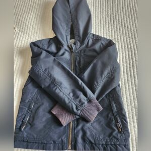 Boys Windbreakr Jacket Gray/navy Blue